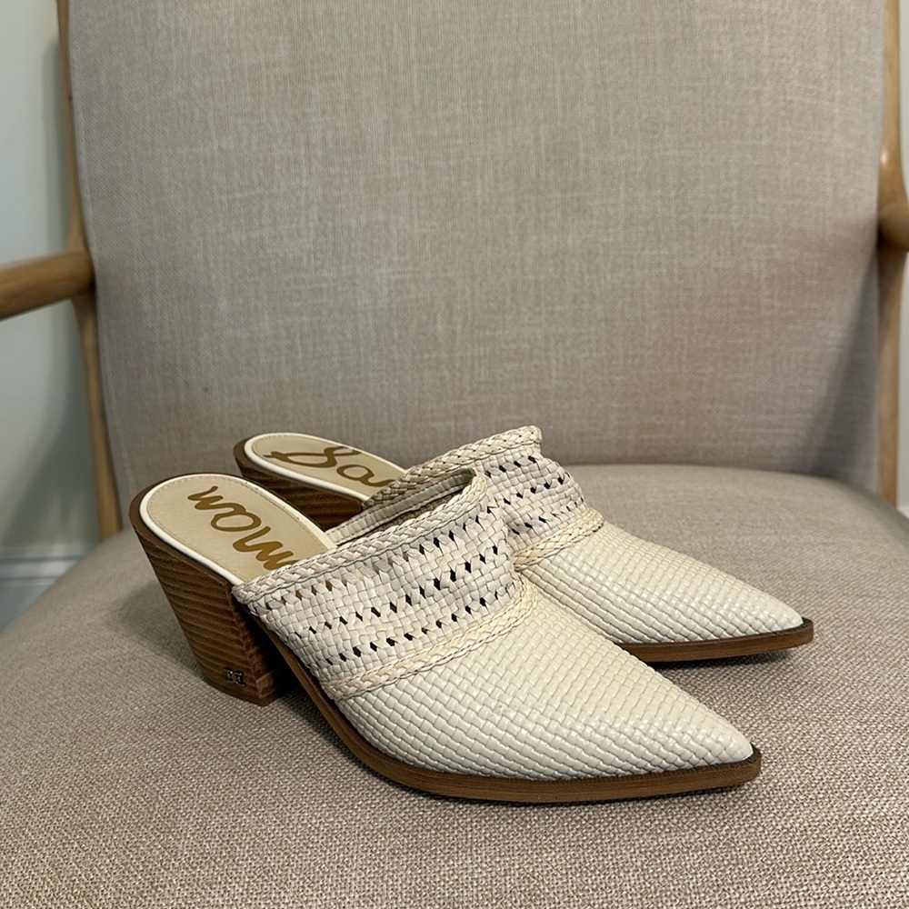 Sam Edelman heeled crochet mules